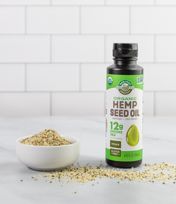  Organic Extra Unrefined Hemp Seed Oil (Food Grade) 8oz, Cannabis Sativa, Imported From Canada, 100% Pure Cold Pressed