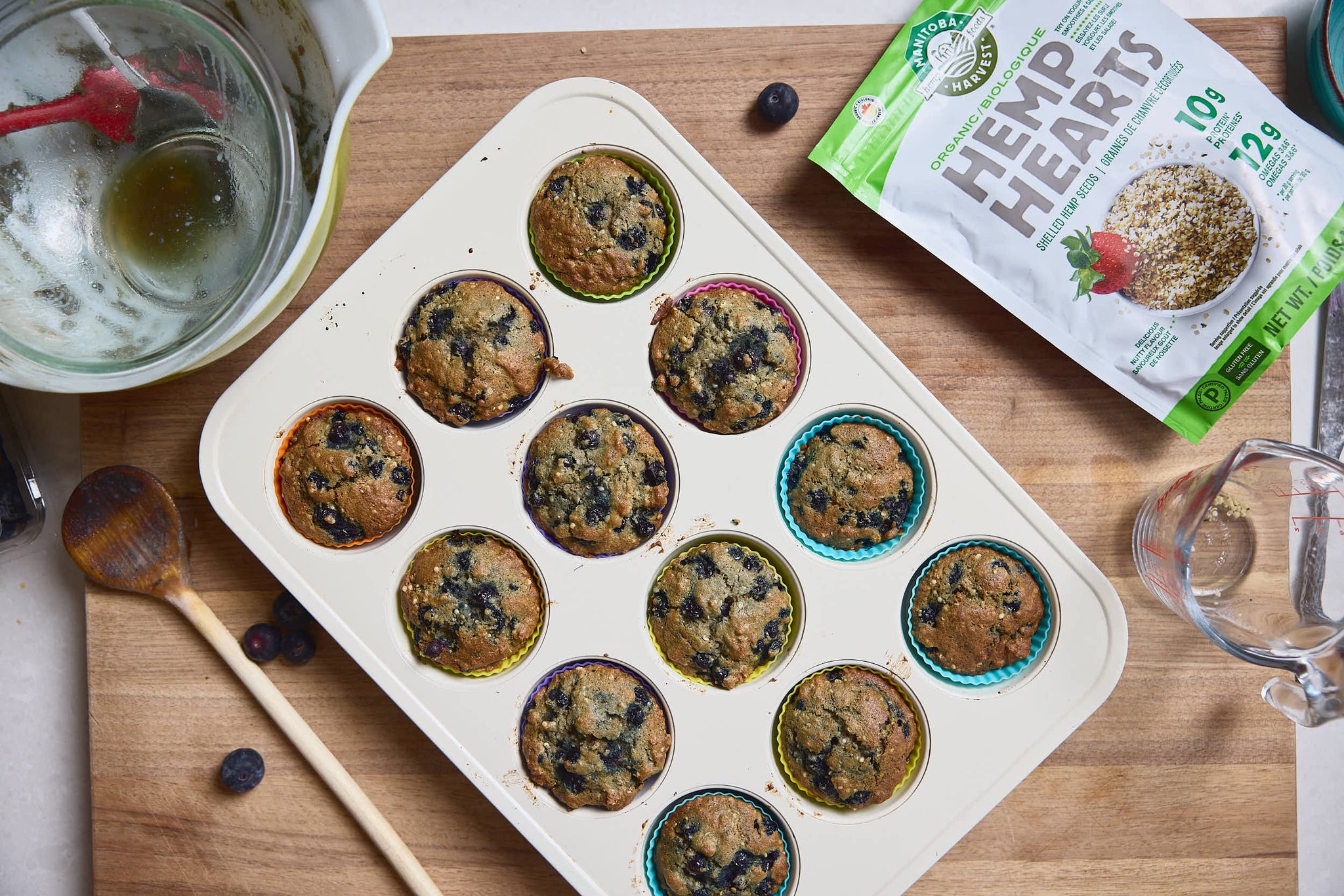 Blueberry Hemp Muffins