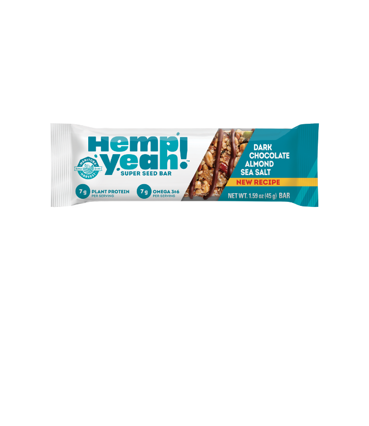 Dark Chocolate Almond Sea Salt Hemp Yeah! Bar