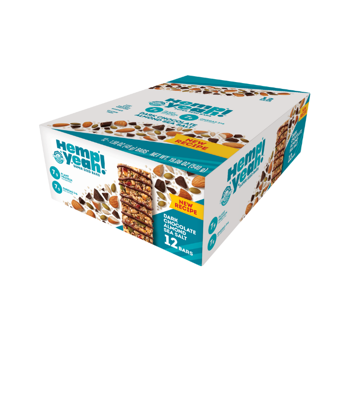 Dark Chocolate Almond Sea Salt Hemp Yeah! Bar 12-Pack