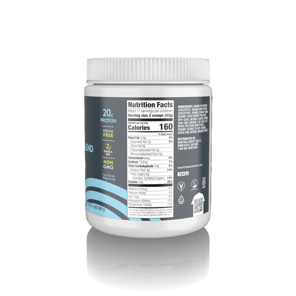 Chocolate Plant Protein Blend - 15mg CBD per serving